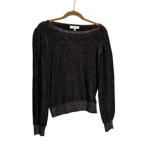 Milly Shimmer Metallic Pullover Sweater Shirt Blouse Top Size Small